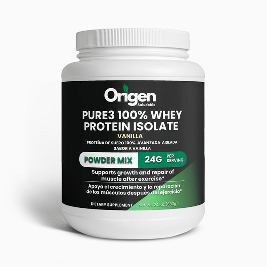  Pure3 100 % Aislado de Proteína Whey  (Vainilla)