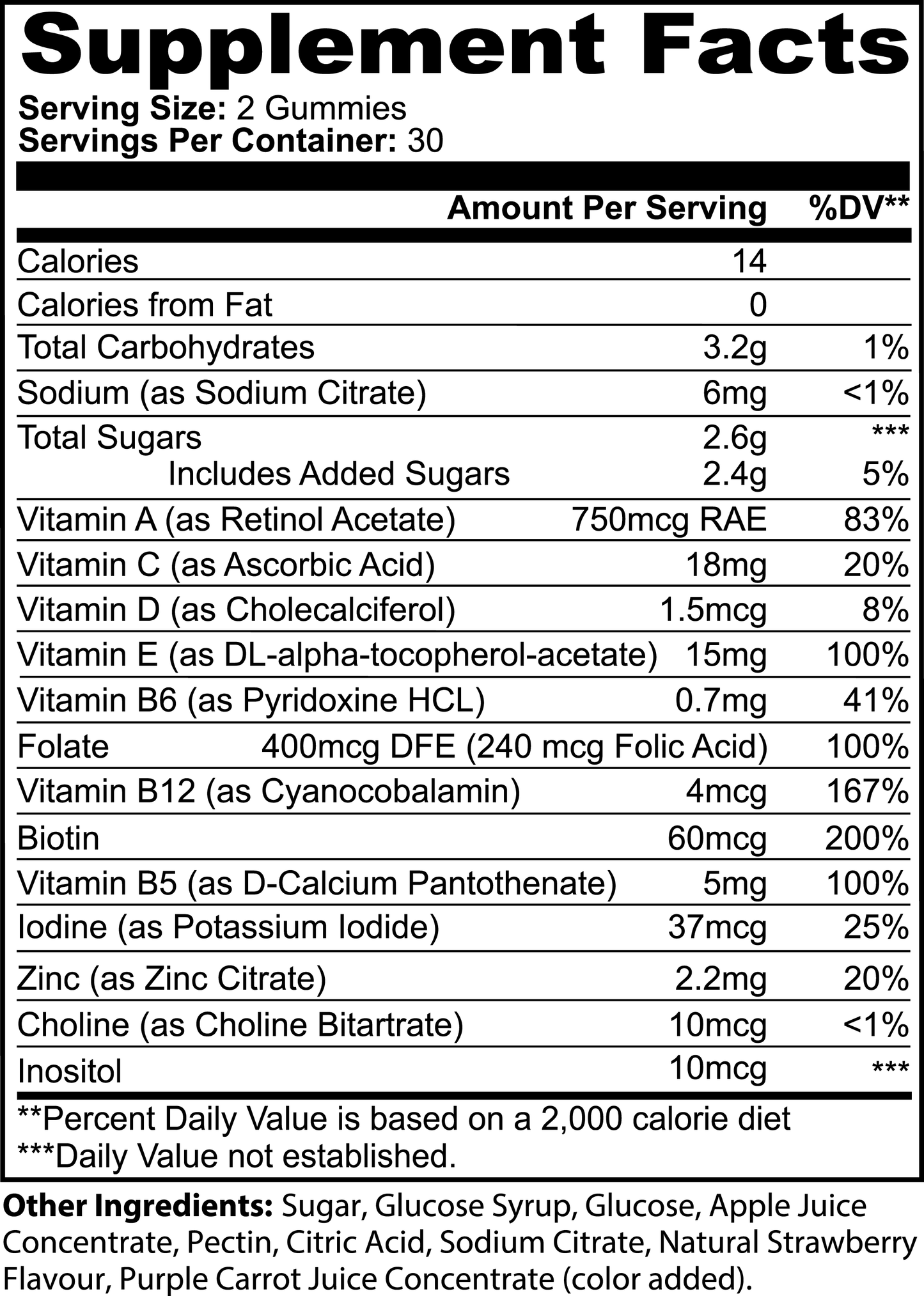 Gomitas Multivitamínicas en Forma de Oso (Para Adultos)