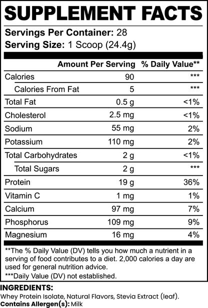  Pure3 100 % Aislado de Proteína Whey  (Vainilla)