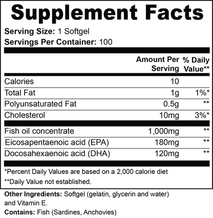 Omega-3 EPA 180 mg + DHA 120 mg